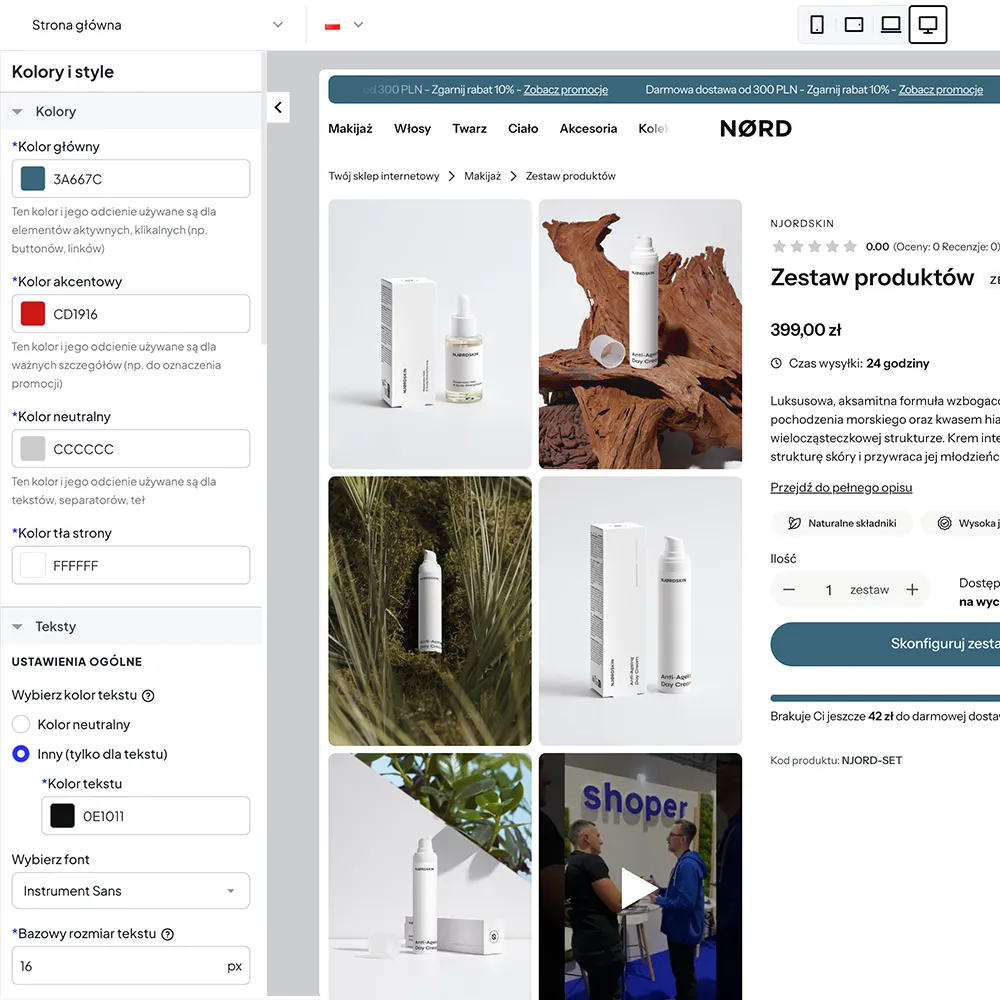 personalizacja storefront shoper