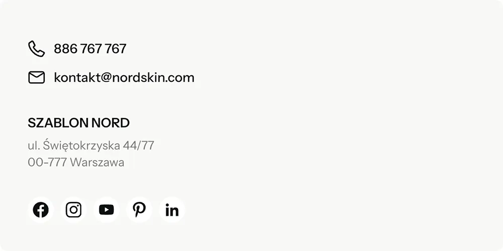 moduł kontaktu z social media shoper