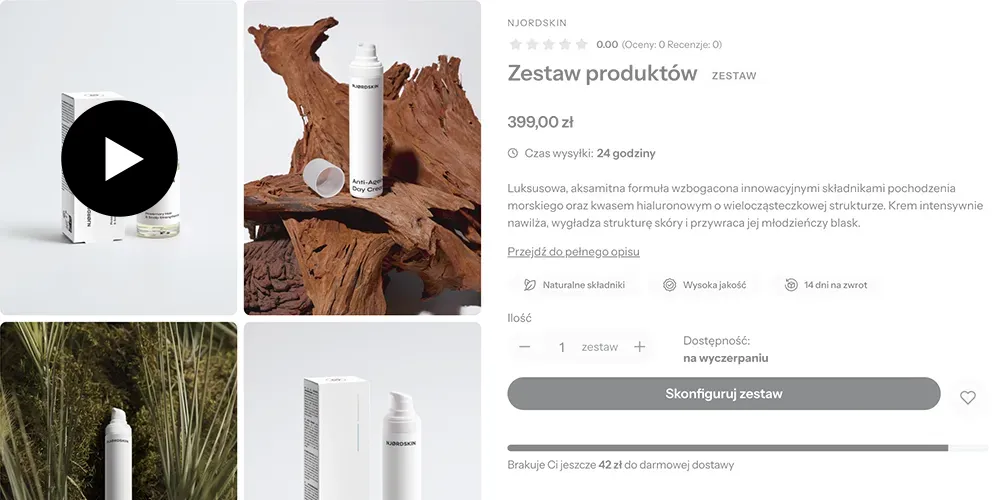 galeria siatka z wideo NORD